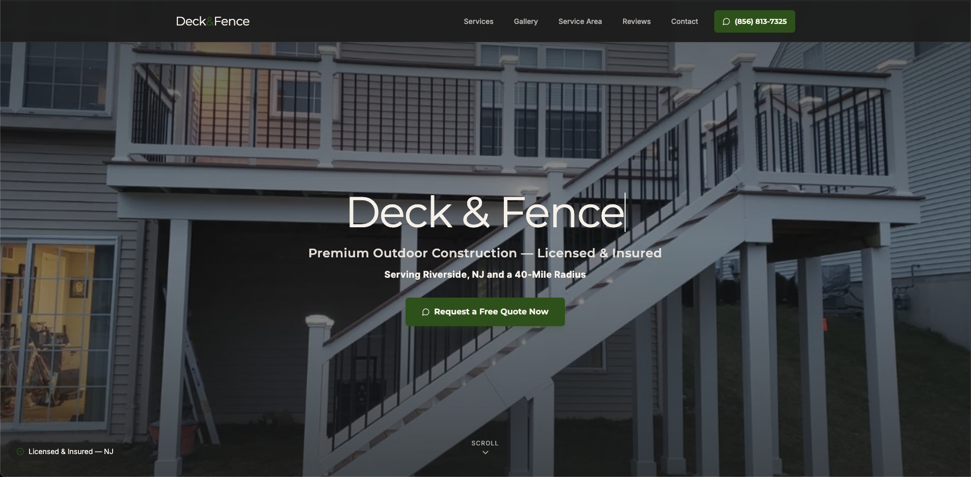 Deck & Fence website preview